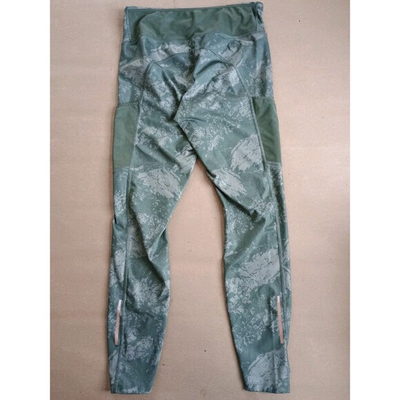 REI Co Op Leggings Womens L Green Camo Pockets Yoga Gym Hike Athleisure Run - Picture 6 of 6